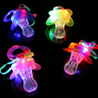 Colorful LED Baby Pacifier with Soft Glow