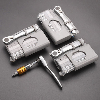 Compact Mixed Screwdriver Set with Phillips and Flathead