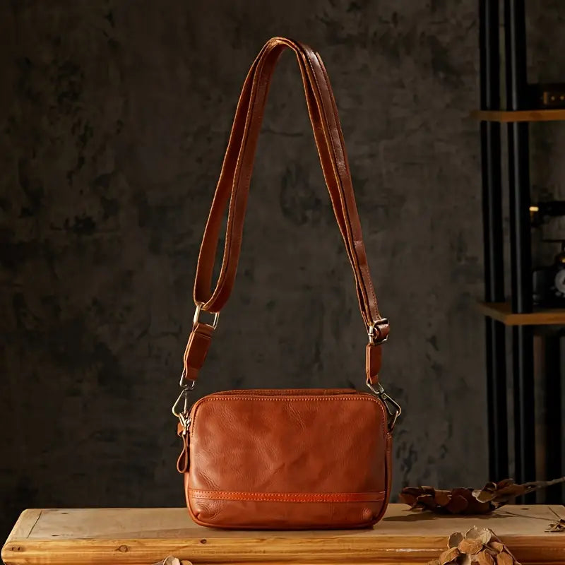 Classic Small Genuine Leather Crossbody Bag