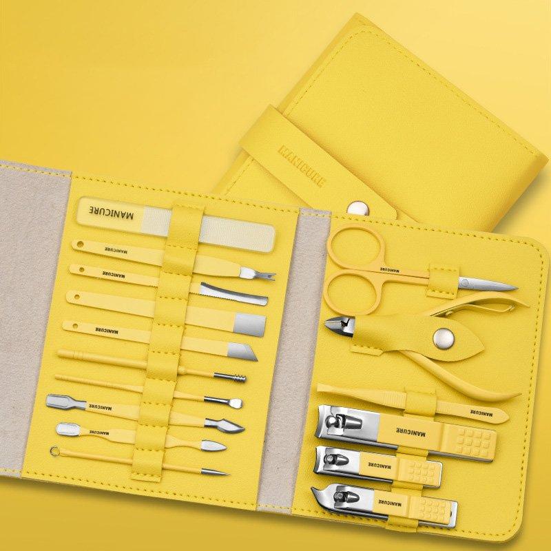 Travel Nail Care Kit with Clippers (12/16 Pieces)