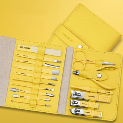Travel Nail Care Kit with Clippers (12/16 Pieces)