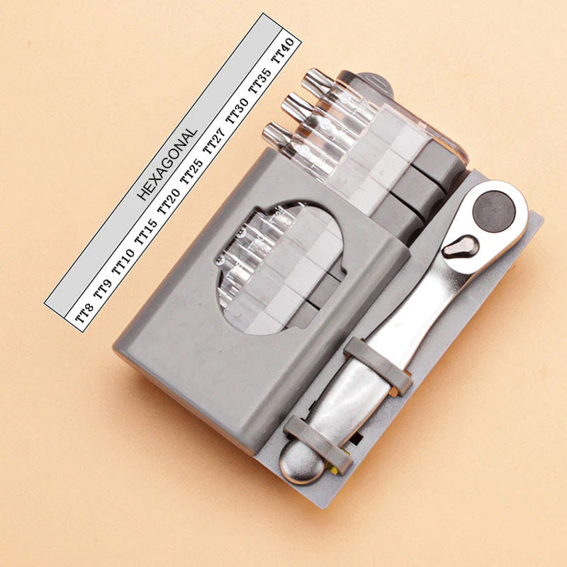 Compact Mixed Screwdriver Set with Phillips and Flathead
