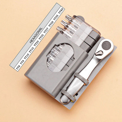 Compact Mixed Screwdriver Set with Phillips and Flathead