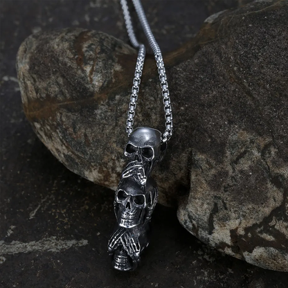 Trendy Sugar Skull Pendant Necklace