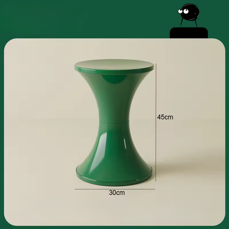 Stylish Plastic End Table with Wide Hourglass Shape - Fesara