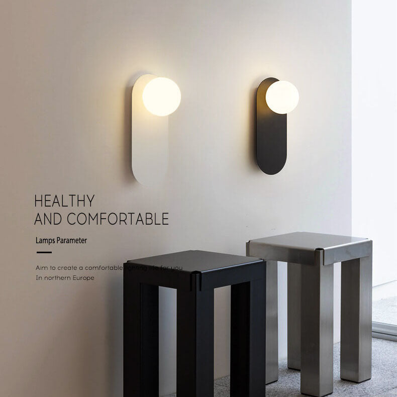 Simple Elegant Glass Wall Sconce Light