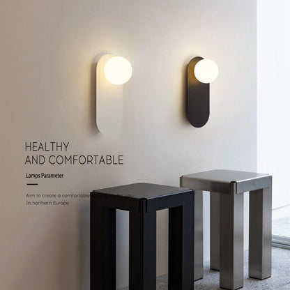 Simple Elegant Glass Wall Sconce Light