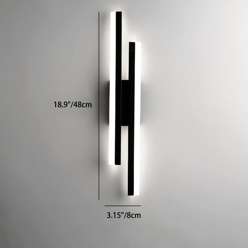 Slim LED Wall Light | Modern Iron Fixture | Adjustable Brightness