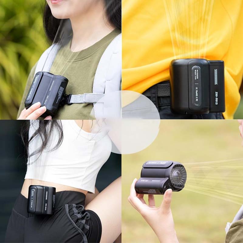 Compact Belt Clip Handheld Fan