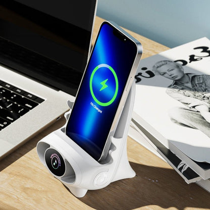 Compact Phone Stand with Fast Charging and Ergonomic Design