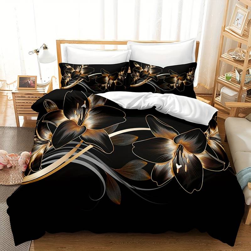 Luxury Black Gold Bedding Set