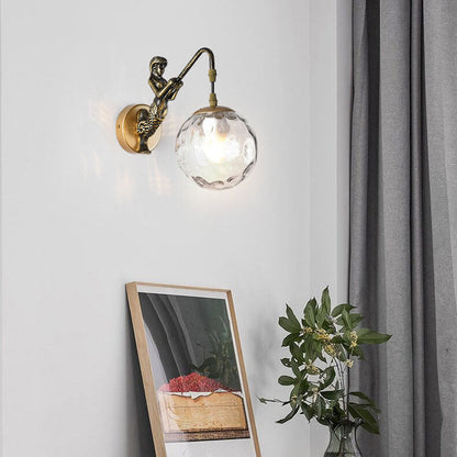 Classic Coastal 1-Light Glass Wall Lamp