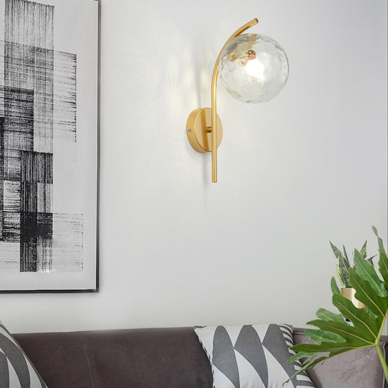 Elegant Glass Pendant Arc Wall Light