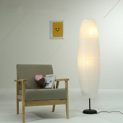 Tall Slim Paper Shade 2-Light Floor Lamp