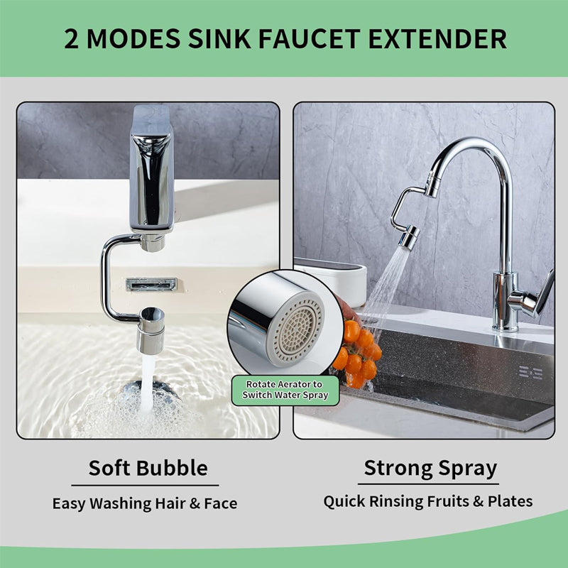 Adjustable Faucet Spray Nozzle Extender