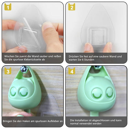 Adorable Smiling Cat Wall Hooks