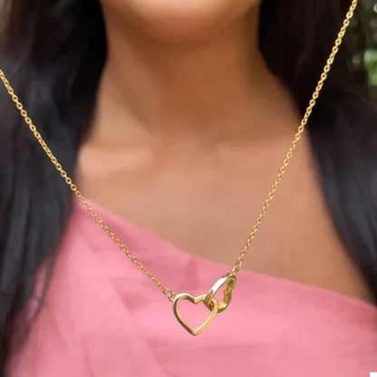 Lovely Heart Pendant Necklace with Rotating Rose Box