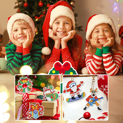 Fun Xmas Diamond Painting Keychain Kit