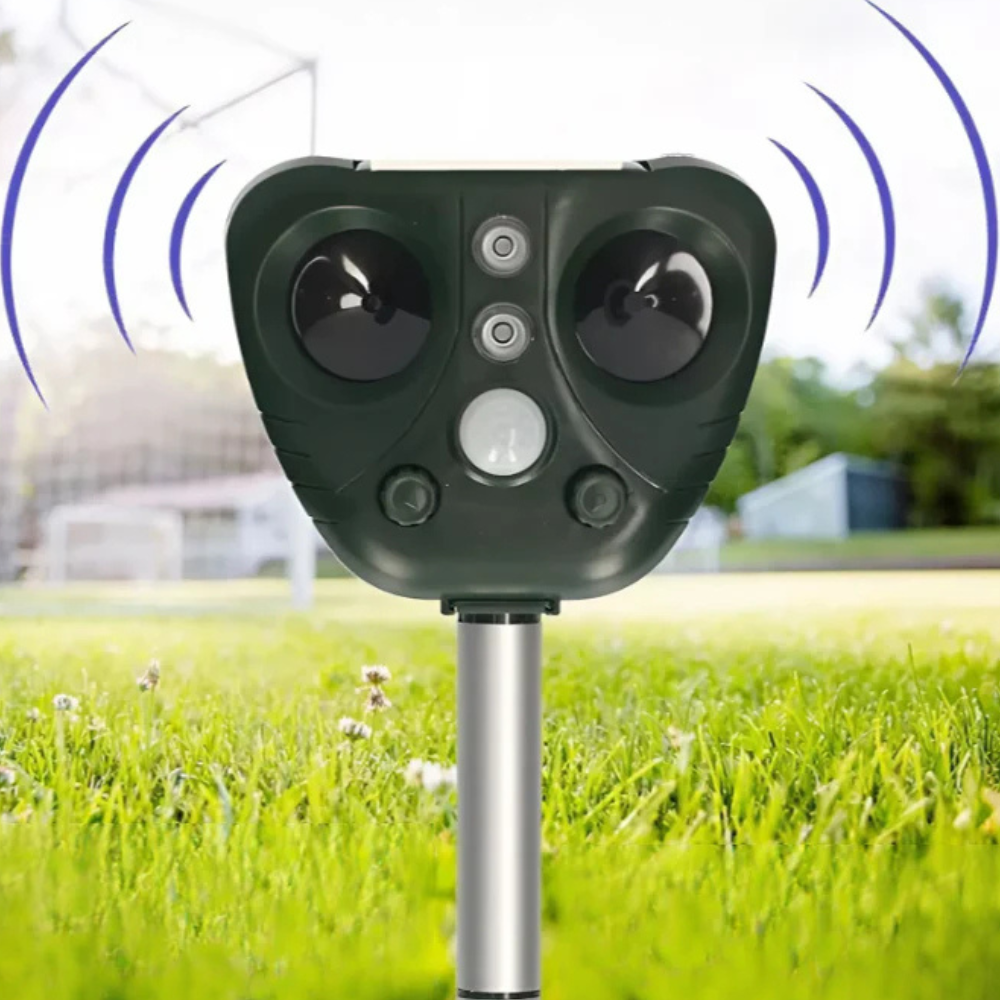 Effective Solar Powered Bird Repellent Outdoor Yard Device - Fesara