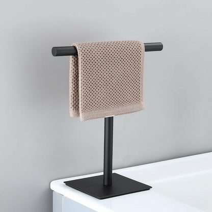 Portable Bathroom Towel Stand Compact Freestanding Holder
