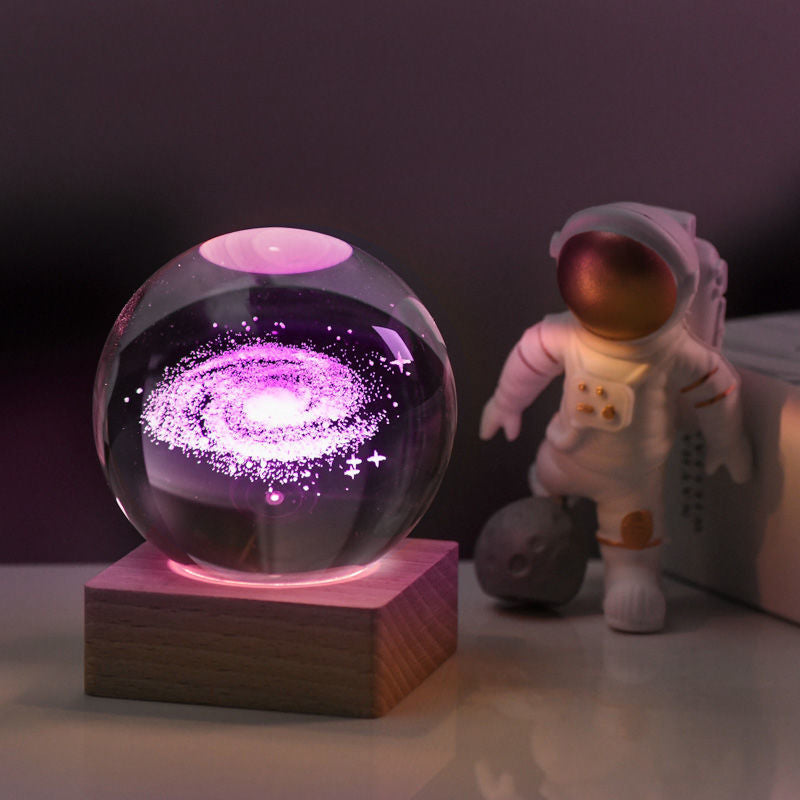 Colorful Cosmic Glass Nightlight Table Lamp