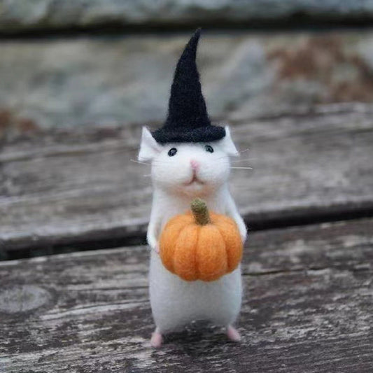 Spooky Felt Halloween Mouse Decoration - Fesara