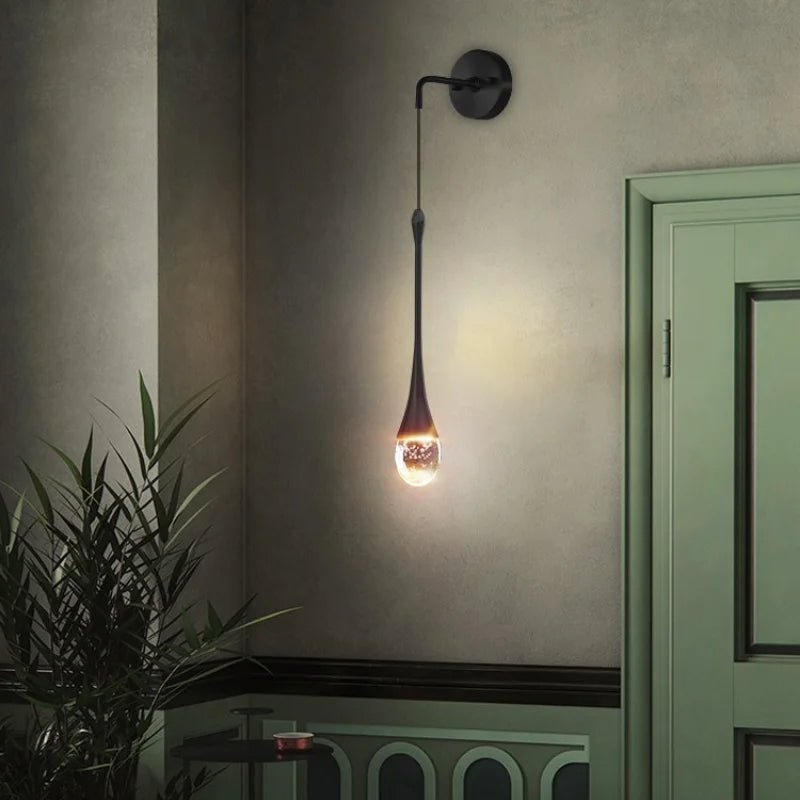 Stylish Glass Pendant Wall Lamp