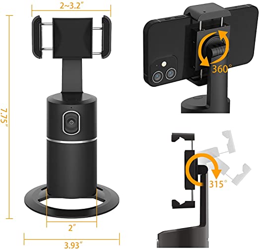 Intelligent 360° Phone Mount with Auto Tracking Stabilizer