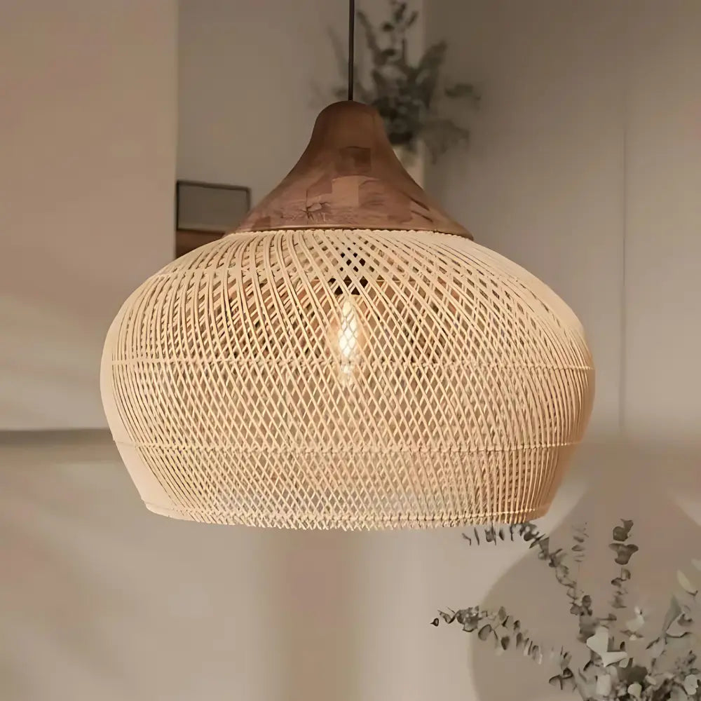 Handcrafted Woven Rattan Table Lamp