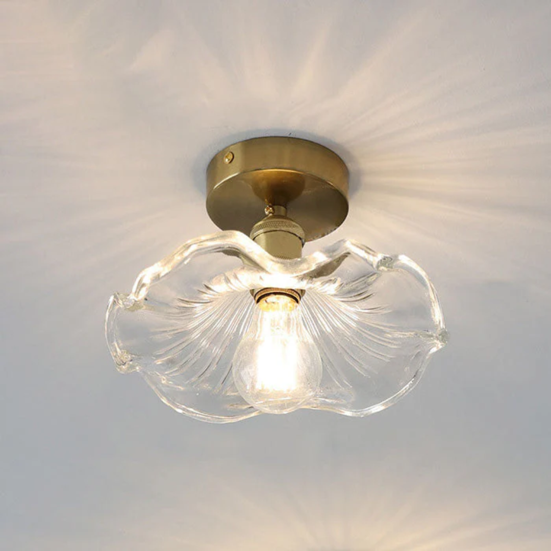 Elegant Glass Floral Ceiling Light