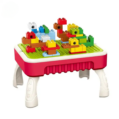 Kids Art Table with Blocks and Drawing Space - Fesara