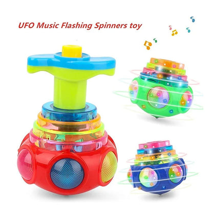 Fun Musical Spin Top Toy with Launcher