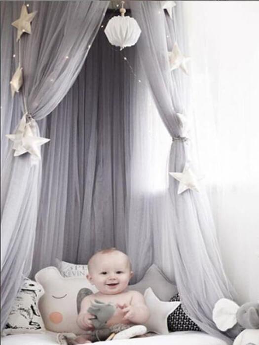 Soft Baby Bed Canopy - Cozy Nursery Shade