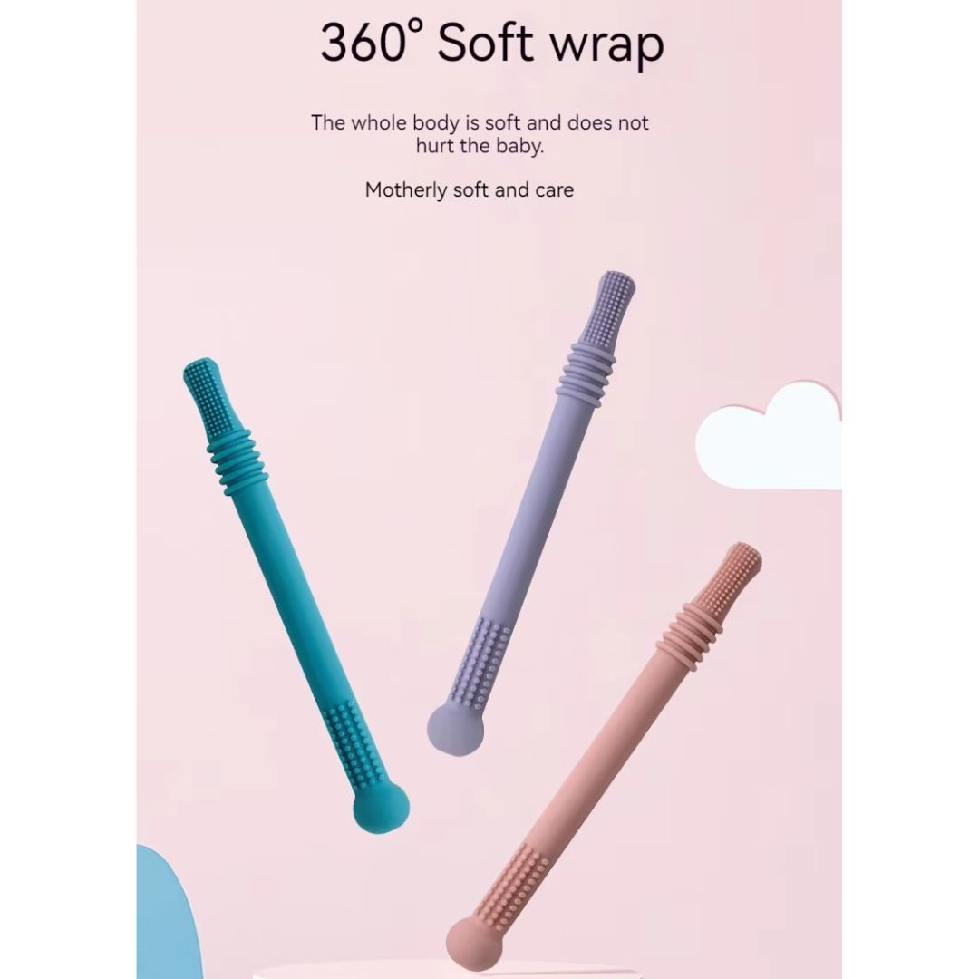 Soft Baby Teether Silicone Chew Tubes