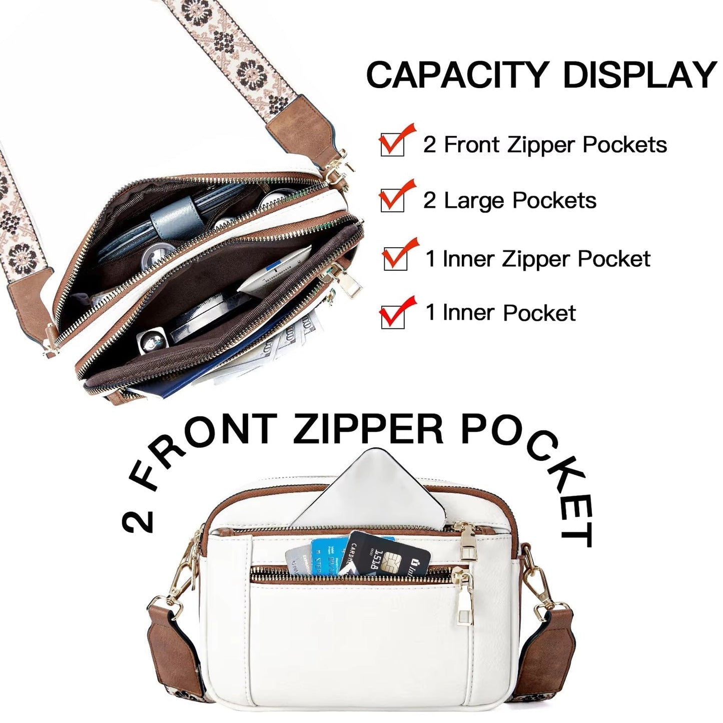 Versatile Ladies Crossbody Bag with Adjustable Strap
