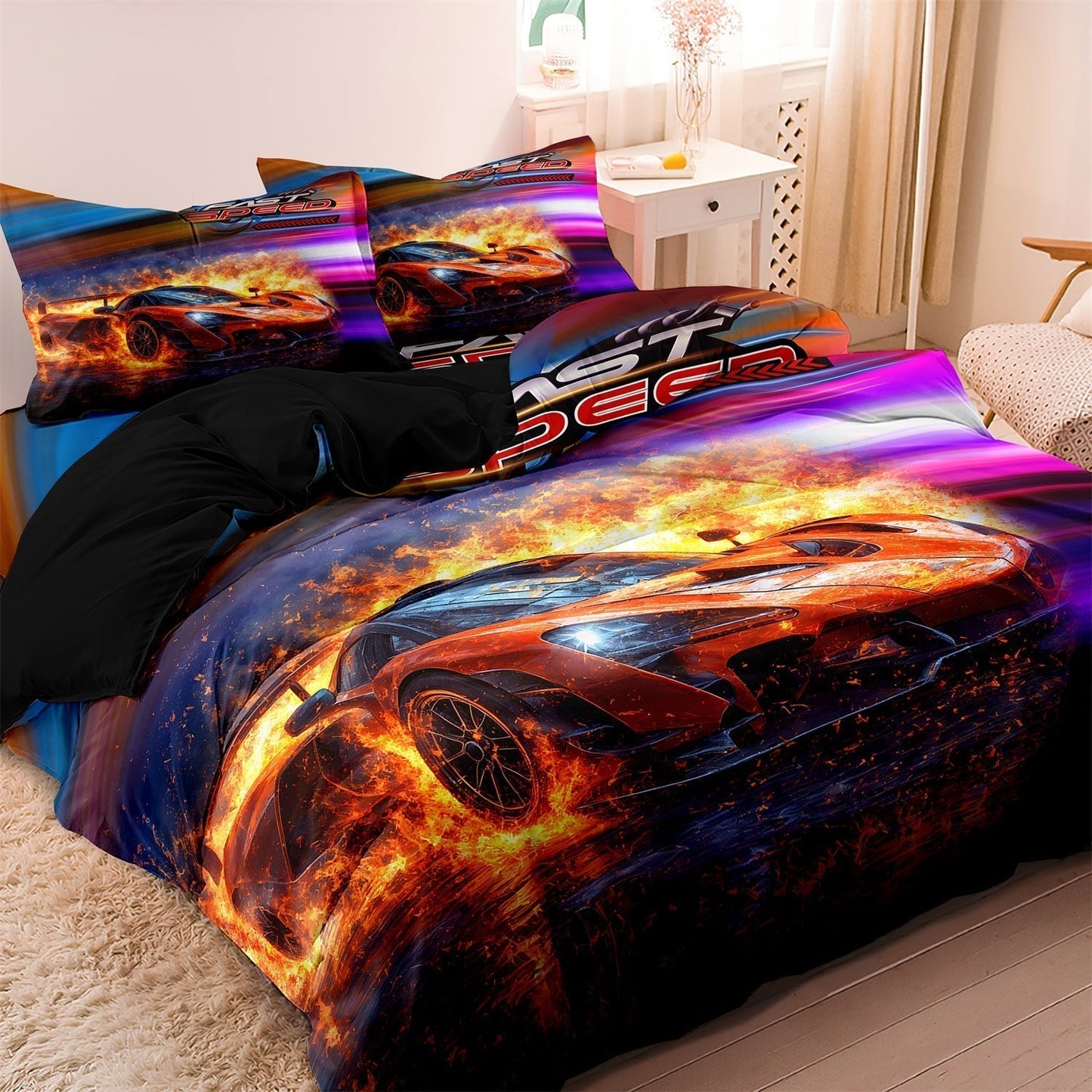 Turbo Charged Racing Car Bed Set