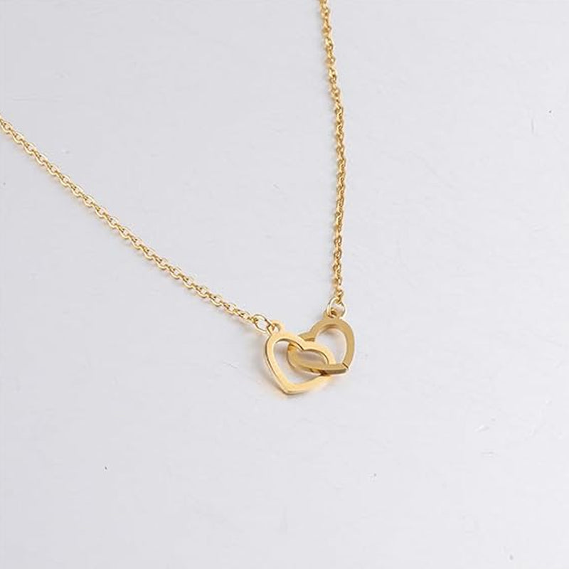 Lovely Heart Pendant Necklace with Rotating Rose Box