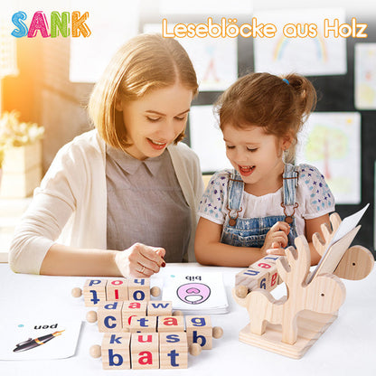 Wooden Educational Reading Blocks