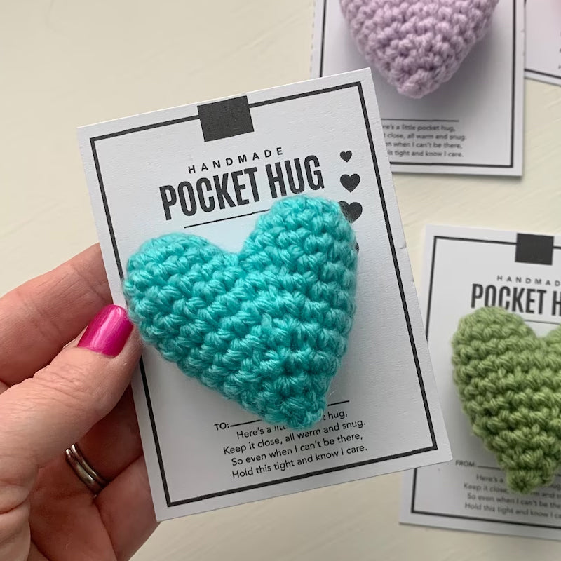 Handmade Crochet Heart Shaped Bag
