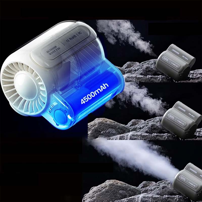 Compact Belt Clip Handheld Fan