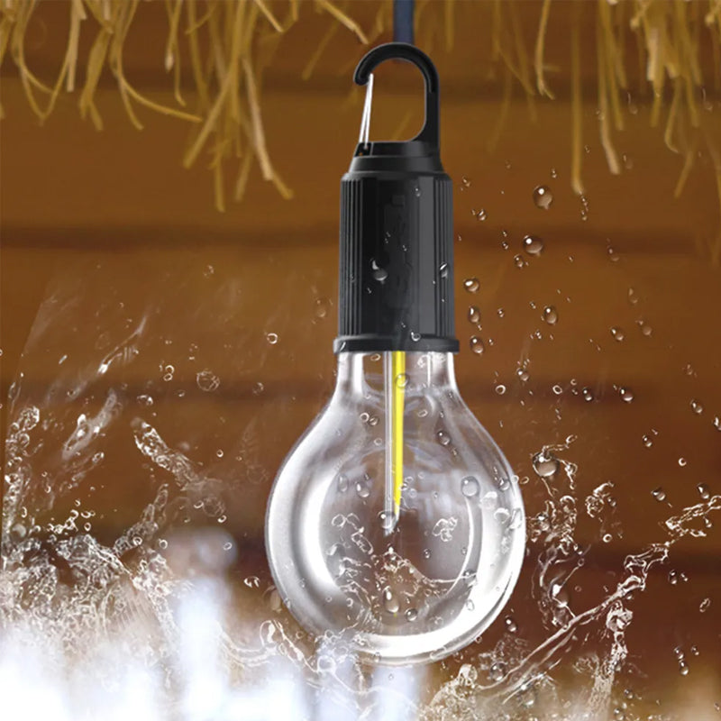 Vintage Portable LED Camp Lamp with USB Charger