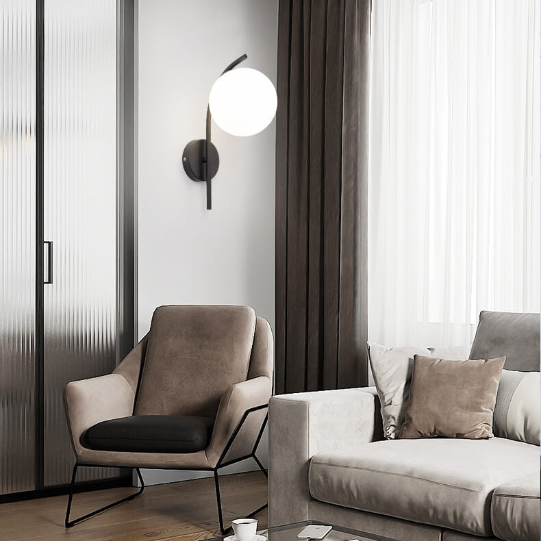 Elegant Glass Pendant Arc Wall Light