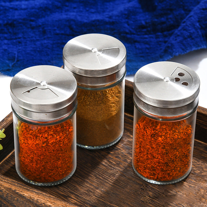 Clear Glass Herb Storage Jars Set