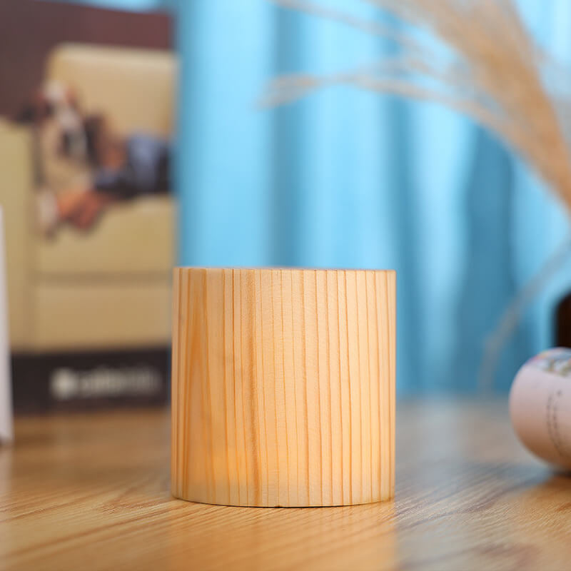 Modern Wooden LED Bedside Table Lamp