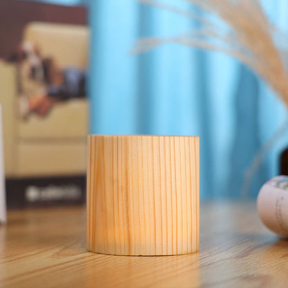 Modern Wooden LED Bedside Table Lamp
