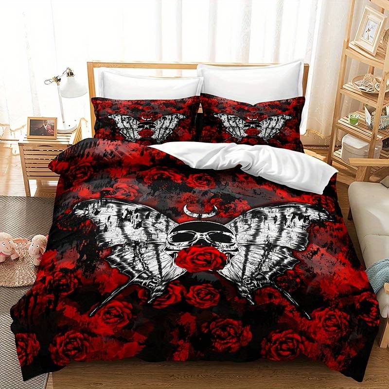 Dark Romantic Skull Bedding Set