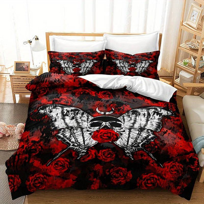 Dark Romantic Skull Bedding Set
