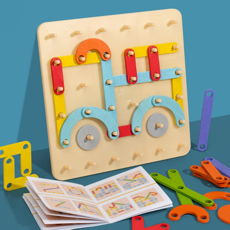 Wooden Educational Peg Board Toy