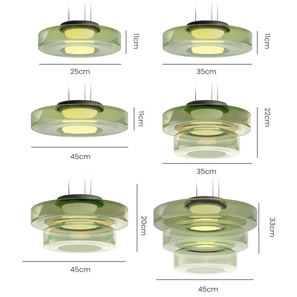 Stylish Glass Pendant Light in Retro Design