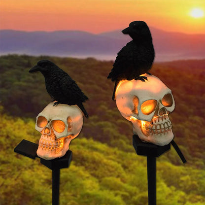 Spooky Solar Powered Skull String Lights
